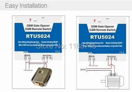 LPSECURITY GSM ворот реле дистанционного включения/выключения доступа Управление бесплатно, функцией приема звонков и отправки смс, возможностью использования приложений типа 850/900/1800 МГц RTU5024 y 3 м антенна