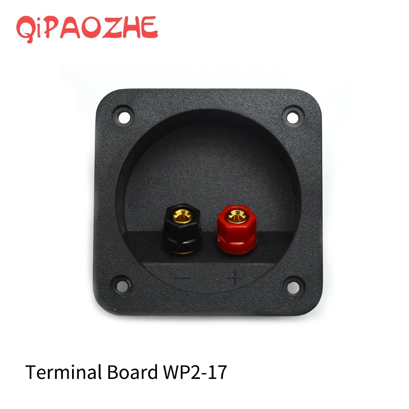 

Square Speaker Junction Box Recessed Speaker Terminal Board With 2 Copper Screw Binding Ports