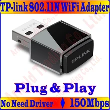 Plug& Play, не нужен драйвер, мини TP-LINK 150 м беспроводная сетевая карта 11N 150 Мбит/с 2,4 ГГц USB WiFi адаптер с внутренней антенной
