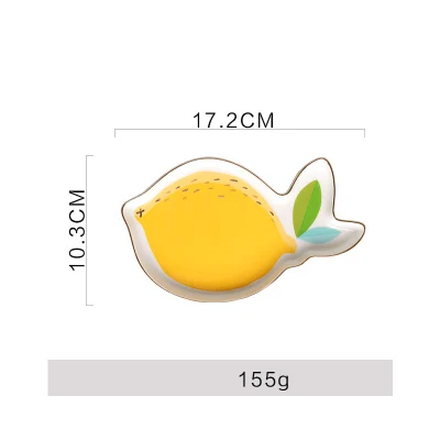 Алмазная живопись ins Популярные креативные керамические десерты обеденные тарелки пигментированные нерегулярные лук Звезда лимон арбуз милые подарки - Цвет: Q