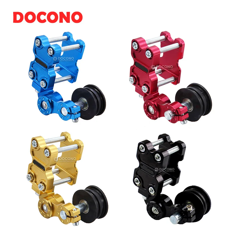 DOCONO motorcycle Chain Tensioner Chain adjuster Bolt on Roller Adjust
