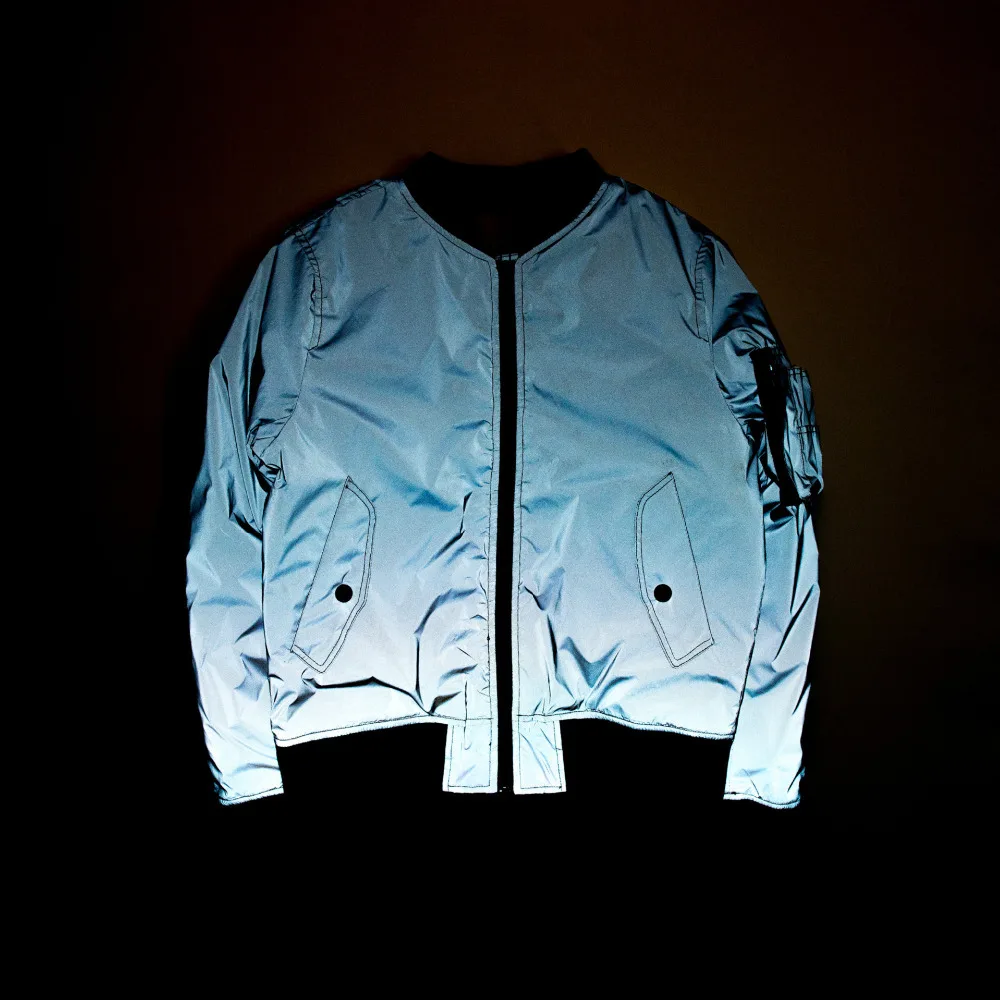 Men night full reflective jacket windbreaker clothing mens