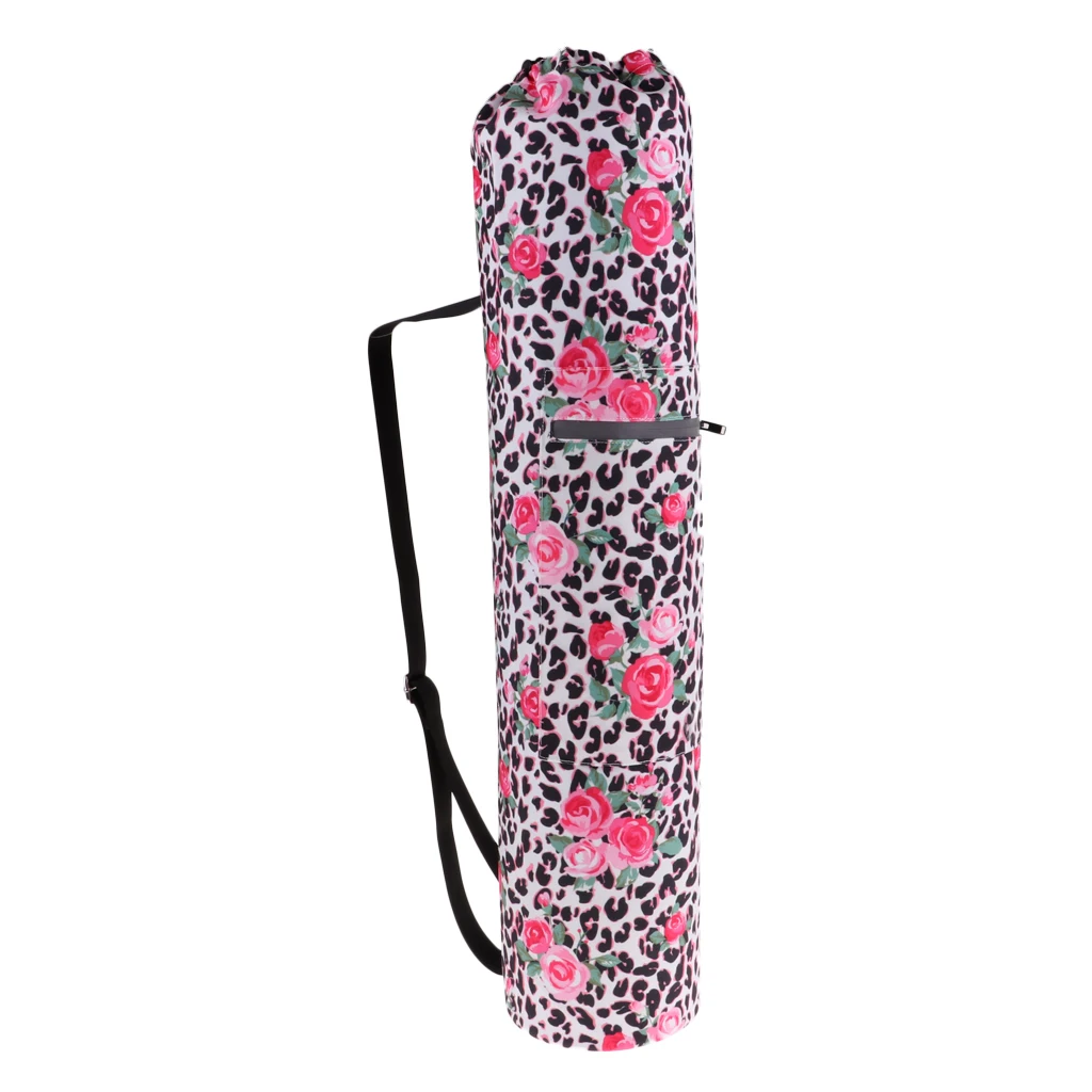 Yoga Pilates Mat Bag Carrier Exercise Workout Pad Drawstring Bag Backpack Sports Knapsack Fitness Dance Gymnastics Mat Case