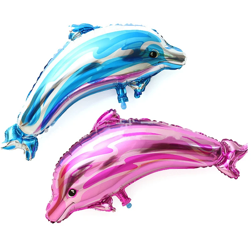 

Large Pink Blue Dolphin Sea Lion Foil Helium Balloon Birthday Party Wedding Decoration Supplies Kids Toy