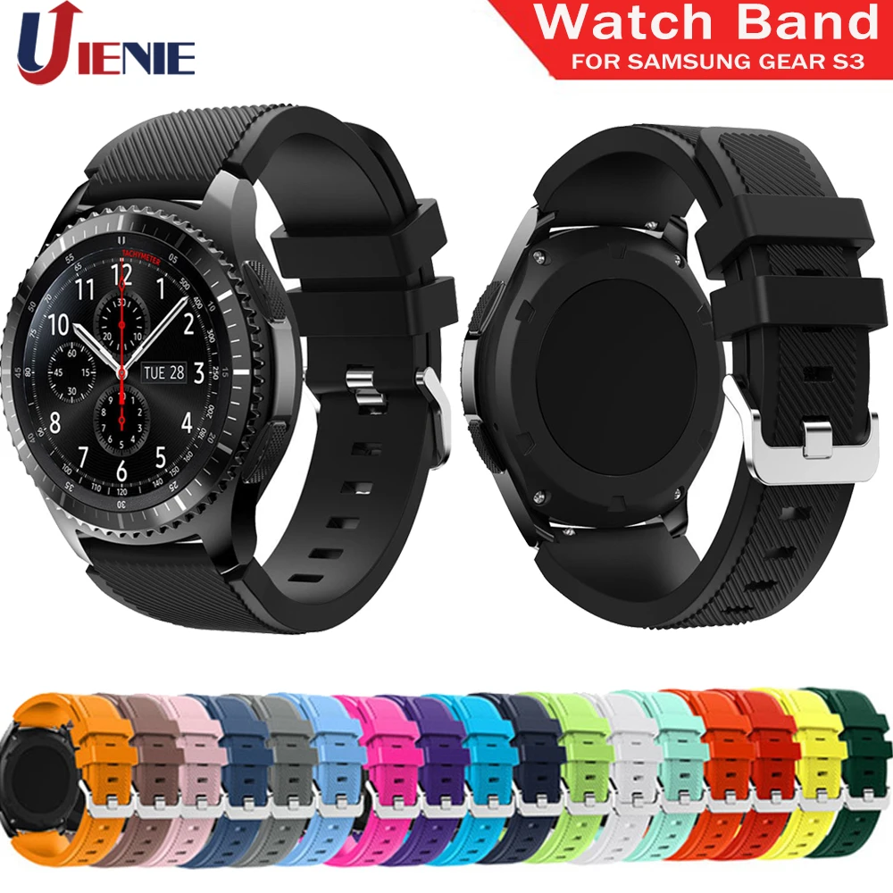 Силиконовый спортивный ремешок для часов 22 мм Samsung Gear S3 Frontier/Classic Galaxy Watch 46 Huawei GT 2