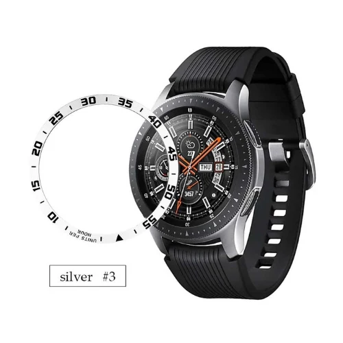 time-silver Стильный ободок для Galaxy Watch 46 мм/42 мм Galaxy gear S3 Frontier, клейкая крышка, защитный чехол из нержавеющей стали с защитой от царапин - Цвет: time-silver