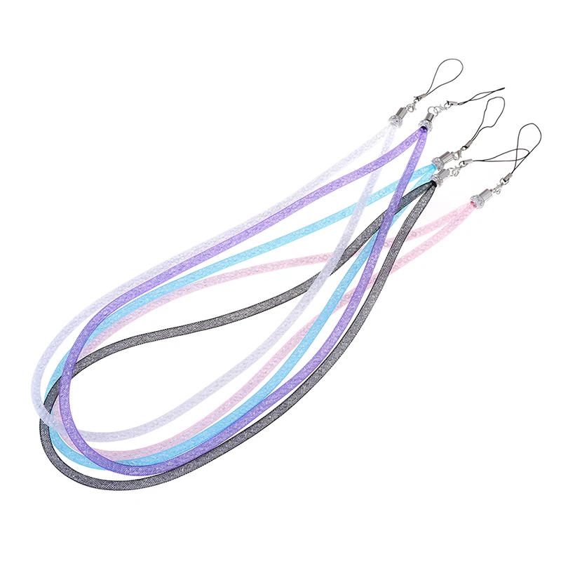 Mobile Cell Phone Chain Straps Keychain phone Hang Rope Crystal Neck Necklace Strap Lanyard U Disk ID Work Card