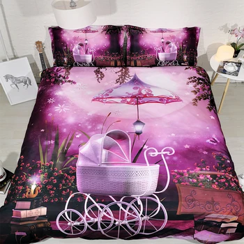 

cradle Digital print Bedding Set Quilt Cover Design Bed Set Bohemian a Mini Van Bedclothes 3pcs Large size 260*225cm JF073