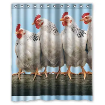 

funny farm animals chickens rooster hens Shower Curtain 60 x 72 Inch Bathroom