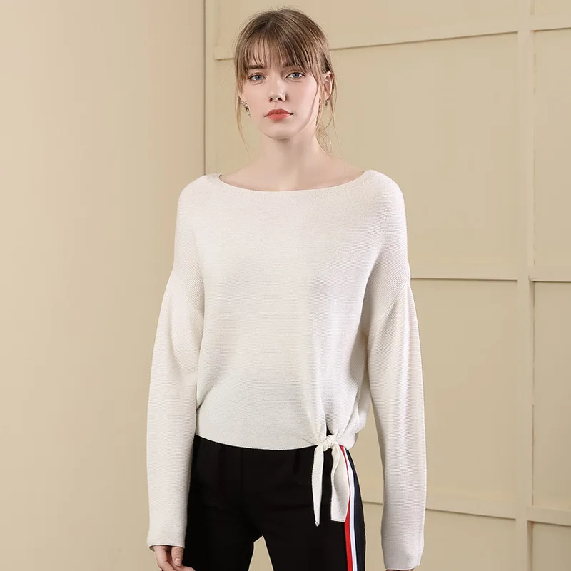 Solid elastic knit bat sleeve loose pullovers sweater shirts 2018 new long sleeve women autumn sweater Solid elastic knit bat sleeve loose pullovers sweater shirts 2018 new long sleeve women autumn sweater