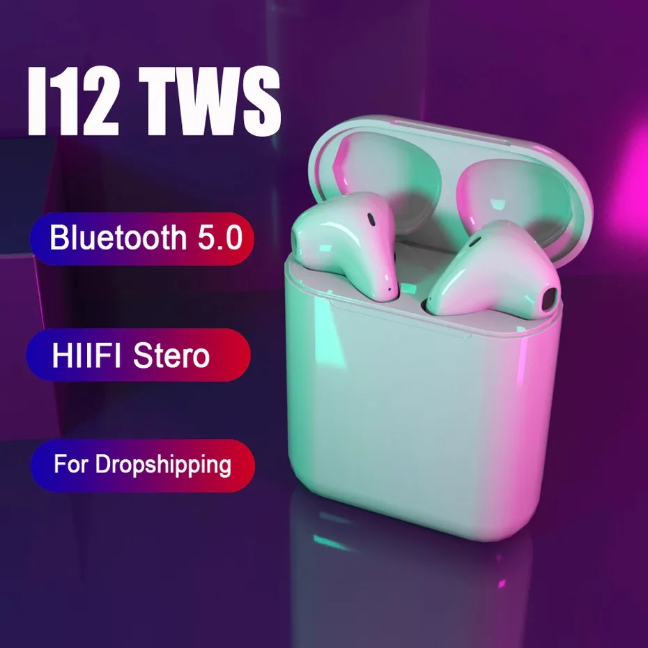 i12 TWS 5.0 Bluetooth HIFI Wireless Earphone Headphones Ture Wireless Headset Earbuds With Mic Auriculares bluetooth inalambrico (2)