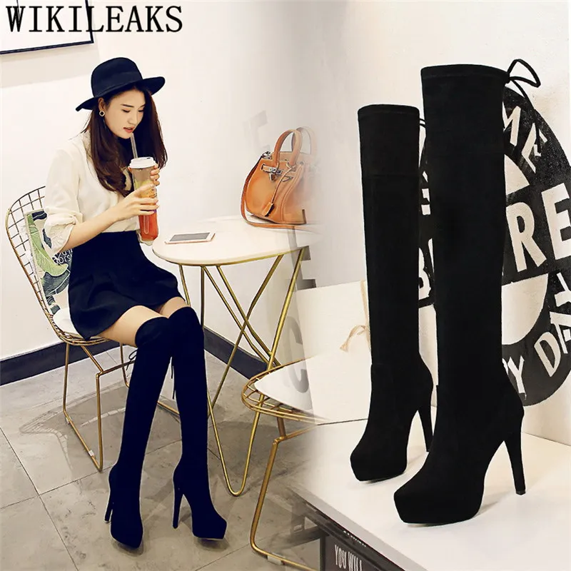 

over the knee boots bigtree shoes platform boots shoes woman high heels boots women thigh high boots botines mujer 2019 botines