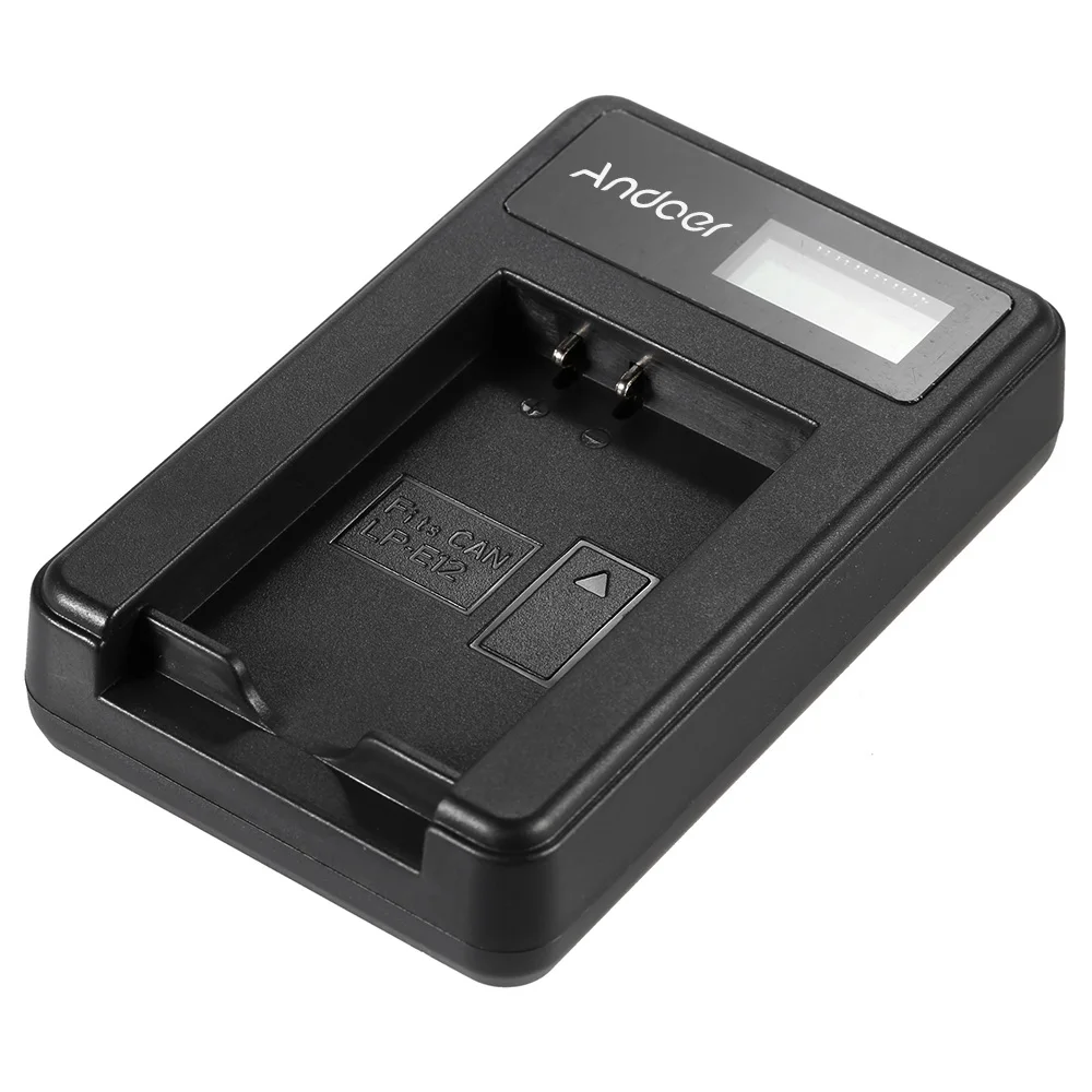 Andoer LP-E12 2 шт 7,4 в 1200 мАч перезаряжаемая батарея с ЖК-дисплеем зарядный комплект USB для Canon EOS 100D/EOS Rebel SL1/EOS-M/EOS-M2