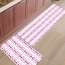 2 Piece Kitchen Mats and Rugs Set Modern Boho Ethnic Pattern Geometric Home Deocr Non Skid Area Runner Doormats Carpet