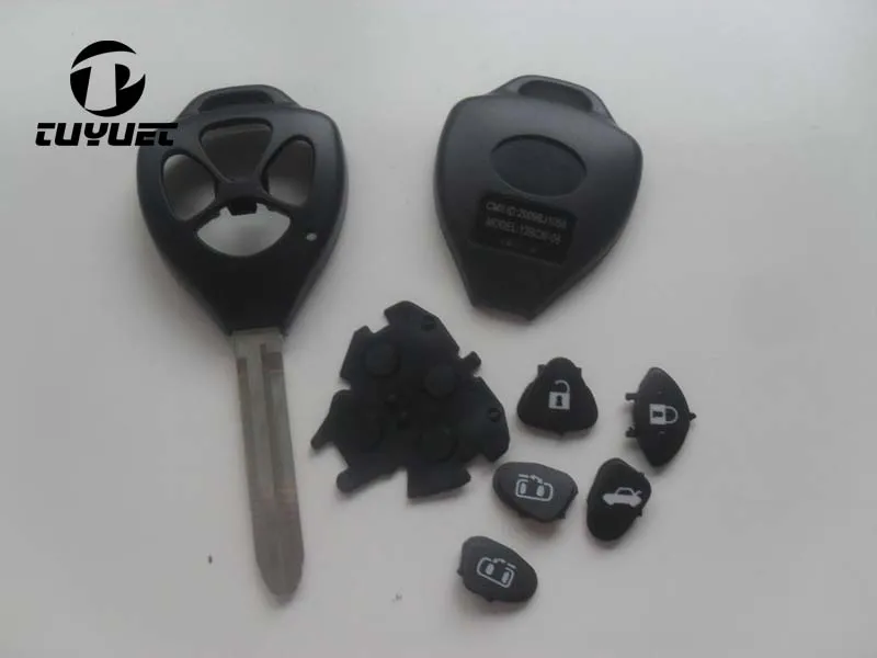 4 кнопки дистанционного ключа оболочки для Toyota Camry Avalon Celica Заготовка ключа замка зажигания автомобиля чехол