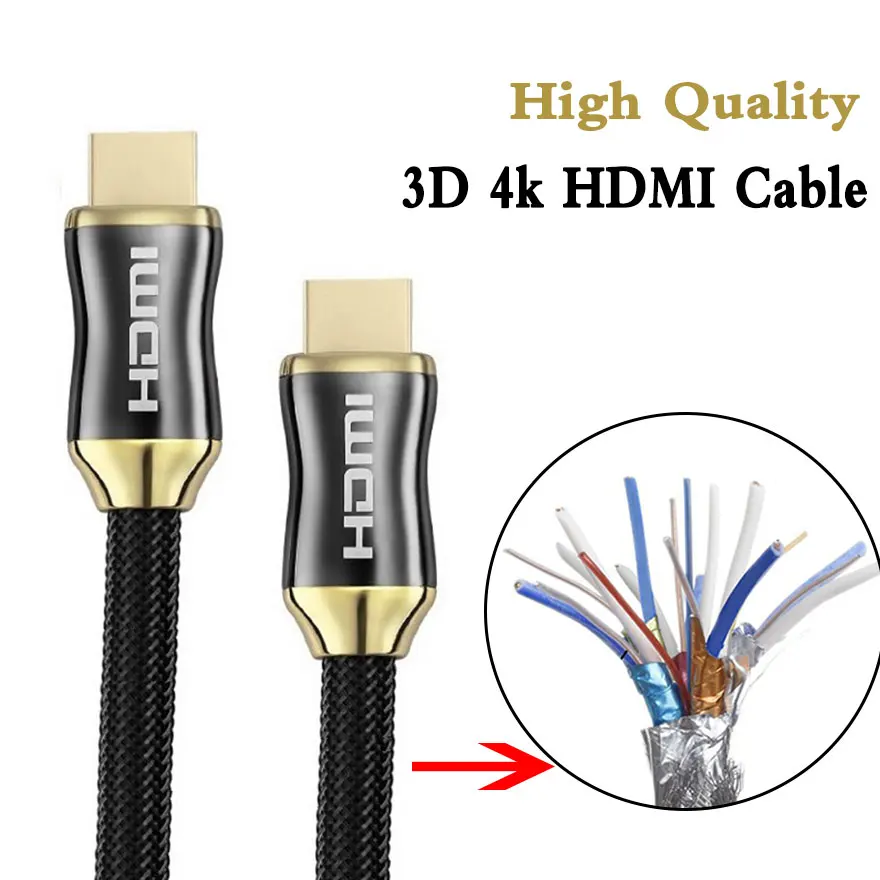 

HDMI to HDMI Cable video cables 4K V2.0 Ultra HD Cable for HDTV PC PS3 splitter switcher 1m 1.5m 2m 3m 5m 8m 10m 15m 20m