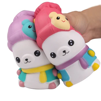 

2Pcs/Lot Kawaii Cartoon bear Slow Rising Reduce Pressure Stress Relief Kids Squeeze Toy Gift