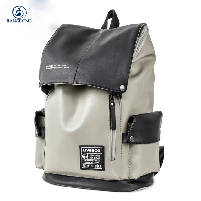 7British style High Quality Pu leather Unisex Backpack Men ...