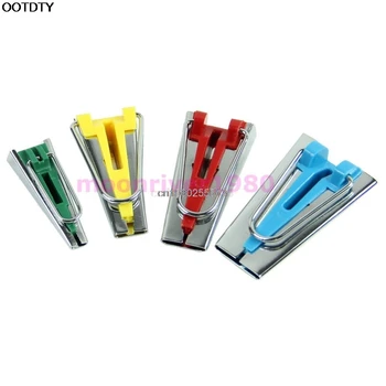

4 Size Fabric Bias Tape Maker Tool 6mm 12mm 18mm 25mm Sewing Quilting