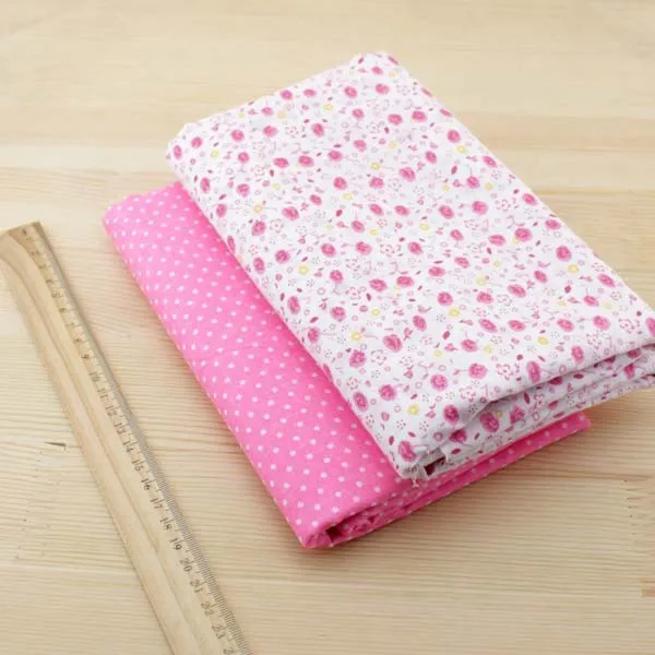Booksew tetas Patchwork Tecidos Para Costura 7 шт. 50 см * розовая хлопковая ткань с цветами толстая