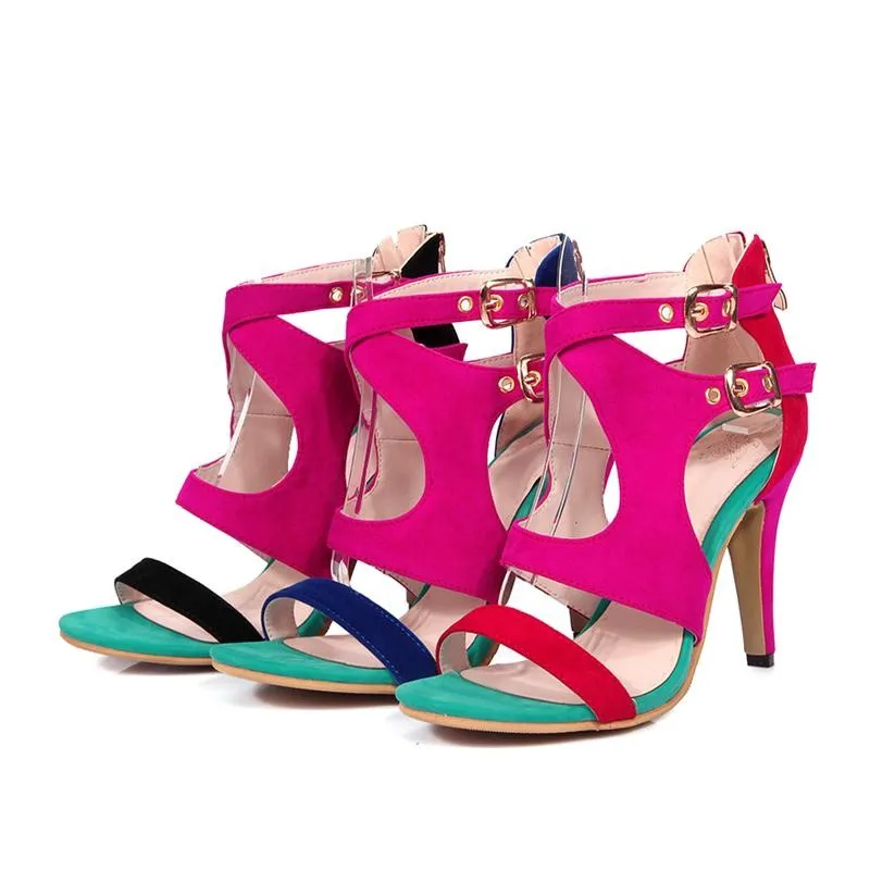 MORAZORA/разноцветная обувь женские босоножки летние туфли из искусственной замши с открытым носком высококачественные вечерние женские свадебные туфли на высоком каблуке