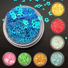 3D акриловые красочные сверкающие блестки звезда в форме сердца блестка для ногтей ломтик DIY украшения для ногтей инструменты для макияжа