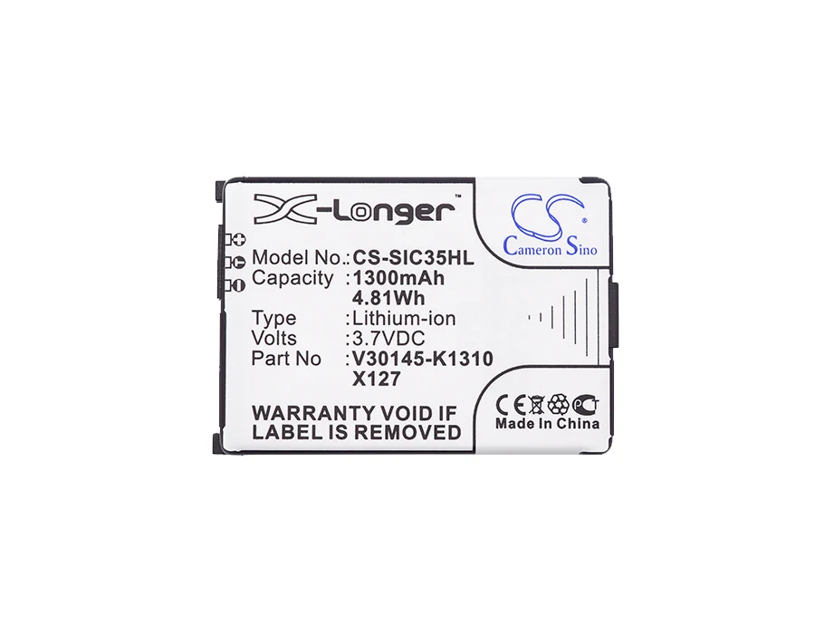 Аккумулятор Cameron Sino 1300 мАч для Siemens 3506 3508 3518 3568 3608 C35 C35e C35i M35 P35 S35 S35i S46 S47|1300mah
