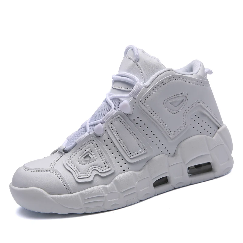 

New air more Basketball uptempo Shoes Off white high top basketball shoes thick bottom shoes height increasing jordan ball shoes