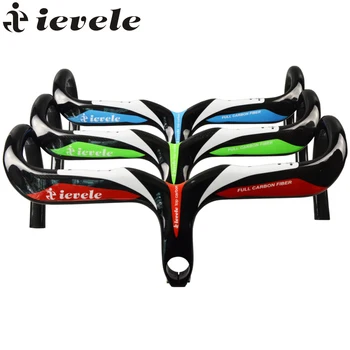 

ievele Full Carbon Fiber Road Bicycle Integrated Handlebar with 28.6mm stem Carbon Road Handlebar Bike Parts bike accessories