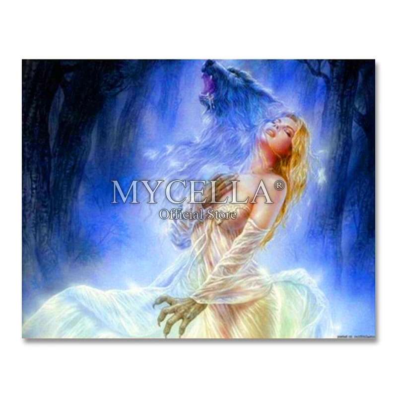 

5D,DIY,Diamond Painting,Wolf girl,Diamond Embroidery,Full,Cross Stitch,Needlework,Diamond Mosaic,Home Decoration,Christmas Gift