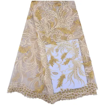 

Nigeria Wedding Lace Fabric 2018 Tulle Lace Fabric High Quality French Lace Material Embroidered French Tulle Lace Fabrics 1199