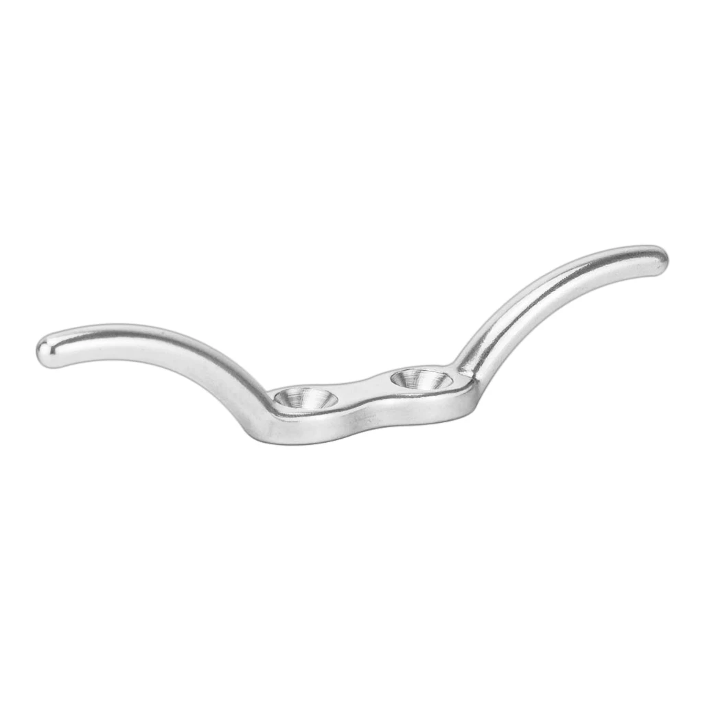 Marine Grade 316 Stainless Steel Flagpole Rope Cleat Hook 110mm Boat Mooring Accessories for Boats Yachts 