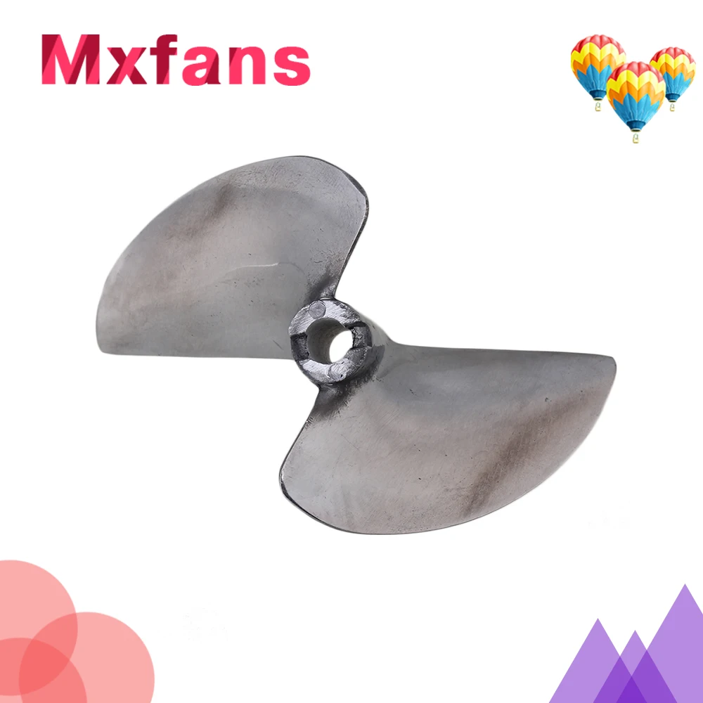 Mxfans 478 2 RC Boat Aluminum Propeller Two Leaves Hole 6 35MM Diameter 78MM Pitch1 4MM