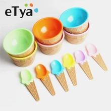 1 набор, Детская Чаша для мороженого+ ложка, чашка для мороженого, парные чаши, подарки, контейнер для десерта, держатель с ложкой, лучший подарок для детей