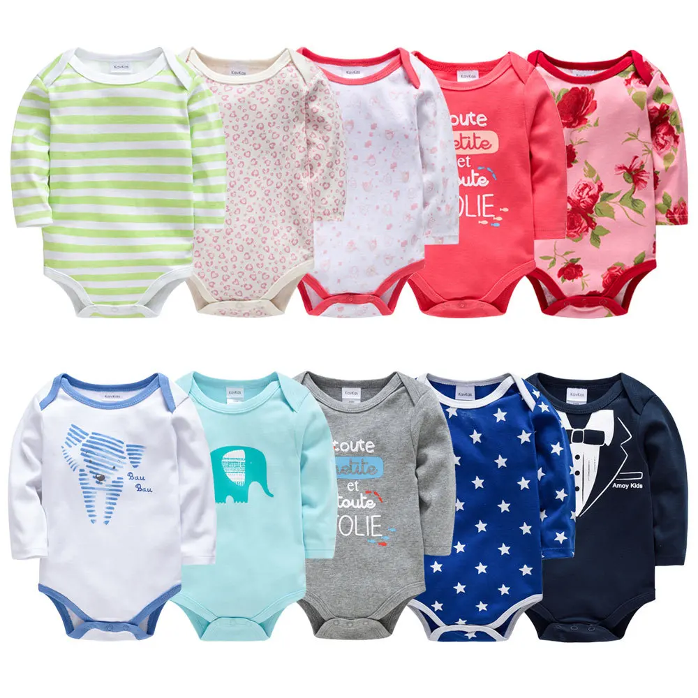 

Baby Clothes New Born Onesie Long Sleeve 5pcs/Lot Infant Boy Girl Rompers Baby Costume Suit Cloing Disfraz Bebes