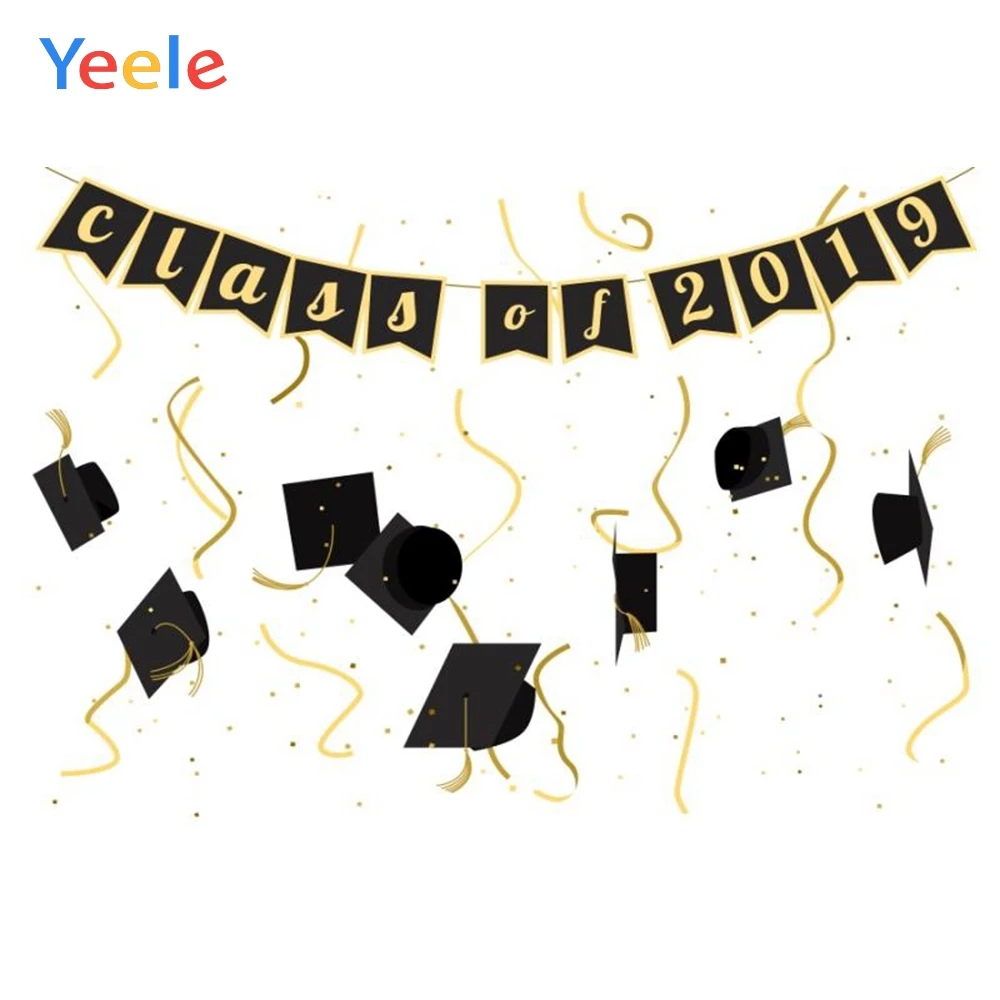 

Yeele Cartoon Bachelor Cap Backdrop Portrait Customized Photographic Backdrops Photography Background Photocall Photo Studio