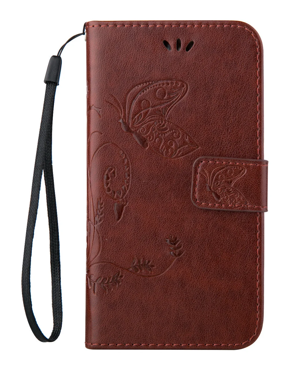 Butterfly Cover PU Leather Flip Cover Wallet Case For Vernee Thor E Plus X Apollo Lite Case Flip Protective Phone Cases - Цвет: Brown