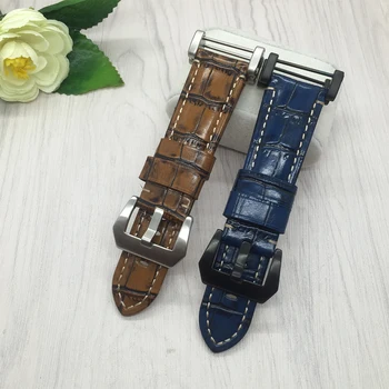 

Smart watchband 24mm Quality Genuine Leather Watch band For Suunto CORE/ESSENTIAL Mens Retro Strap With Adapter