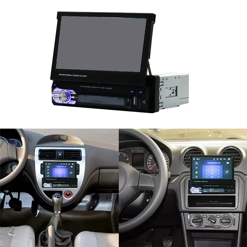 Cheap Retractable 1 Din Car Radio with gps and screen touch Multimedia Car Player 7" Auto Radio Stereo FM Bluetooth MP5 Audio Player 3 Cheap Retractable 1 Din Car Radio with gps and screen touch Multimedia Car Player 7" Auto Radio Stereo FM Bluetooth MP5 Audio Player 3