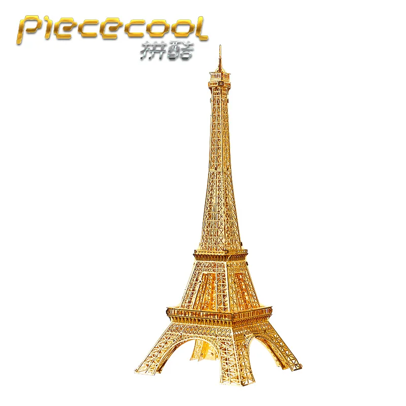 PieceCool 3D Metal Puzzle Classic Building Model of Eiffel Tower 3D Mini Assembly Simulation Model for Women Romantic Gifts PieceCool 3D Metal Puzzle Classic Building Model of Eiffel Tower 3D Mini Assembly Simulation Model for Women Romantic Gifts