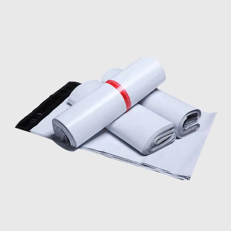 500pcs/pack white Waterproof Express Bags with logo,Disposable Courier Bags For Delivery Mail Bags,shipping Bags custom logo