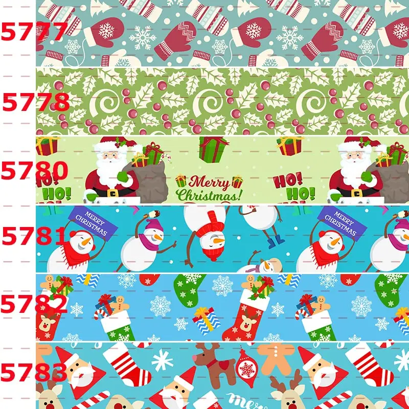 

10yards -different sizes -merry christmas cute ribbon printed Grosgrain ribbon