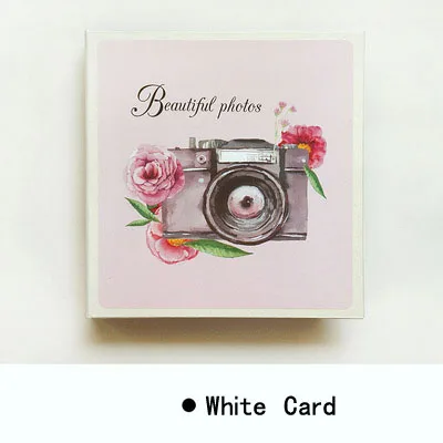 White Card Квадратный льняной чехол с принтом, креативный подарок, ручная работа, сделай сам, самоклеящаяся пленка, большая емкость, фотоальбом, детская Персонализированная Свадебная книга - Цвет: White Card