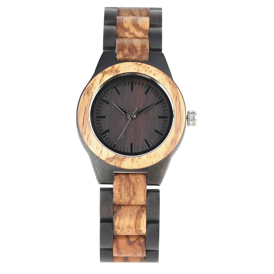 model 1 only watch Коричневые и черные деревянные часы женские кварцевые часы высокого качества женские наручные часы из натурального дерева браслет застежка лучшие подарки товар reloj - Цвет: model 1 only watch