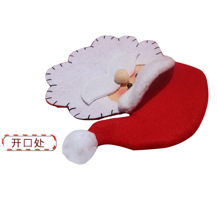 Cutlery Bags Gift Bag Christmas Tree Decorations Santa Cutlery Bags Gift Bag Christmas Tree Decorations Santa Silverware Holders Pockets Dinner Party Tableware In Hats From Home