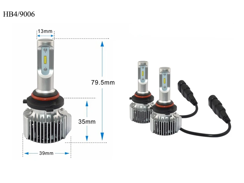 Ультра яркий автомобиль светодиодный Фары для авто conversion kit D1S D1R D2C D2S D2R D3S D4R D4S 72 Вт 8000lm/комплект 6000 К белый авто фары