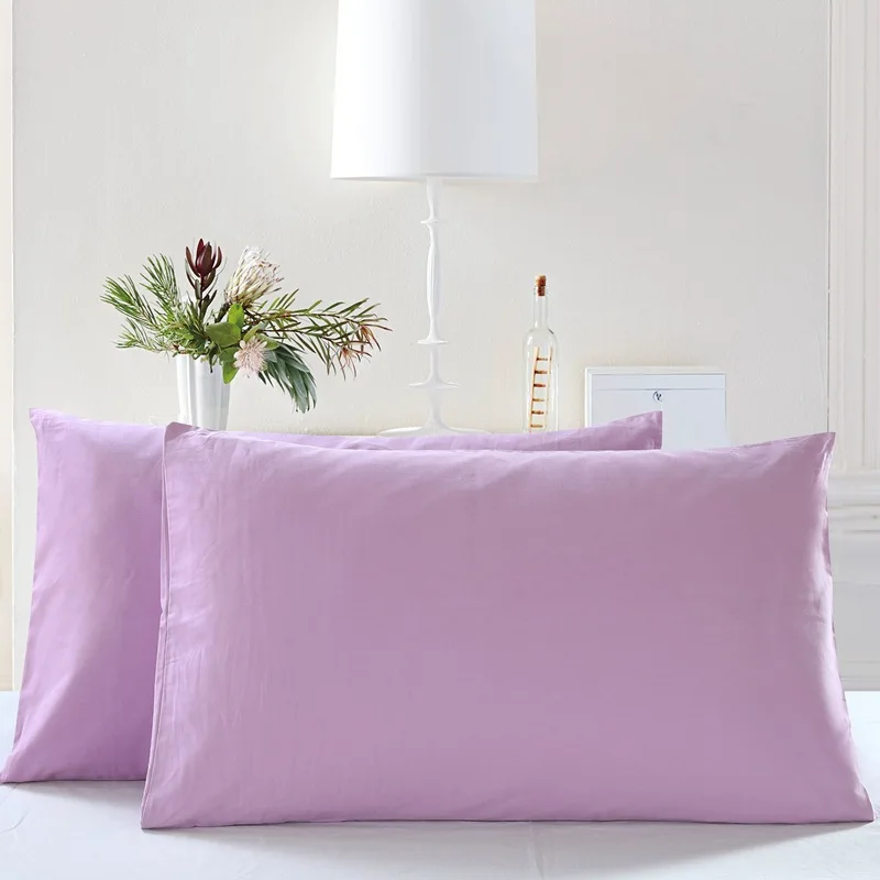 WLIARLEO твердый 17-цветная наволочка розовый все включено Спальня, наволочки для подушек, Мягкий хлопок Прямоугольная подушка крышка Капа almofada - Цвет: Light Purple