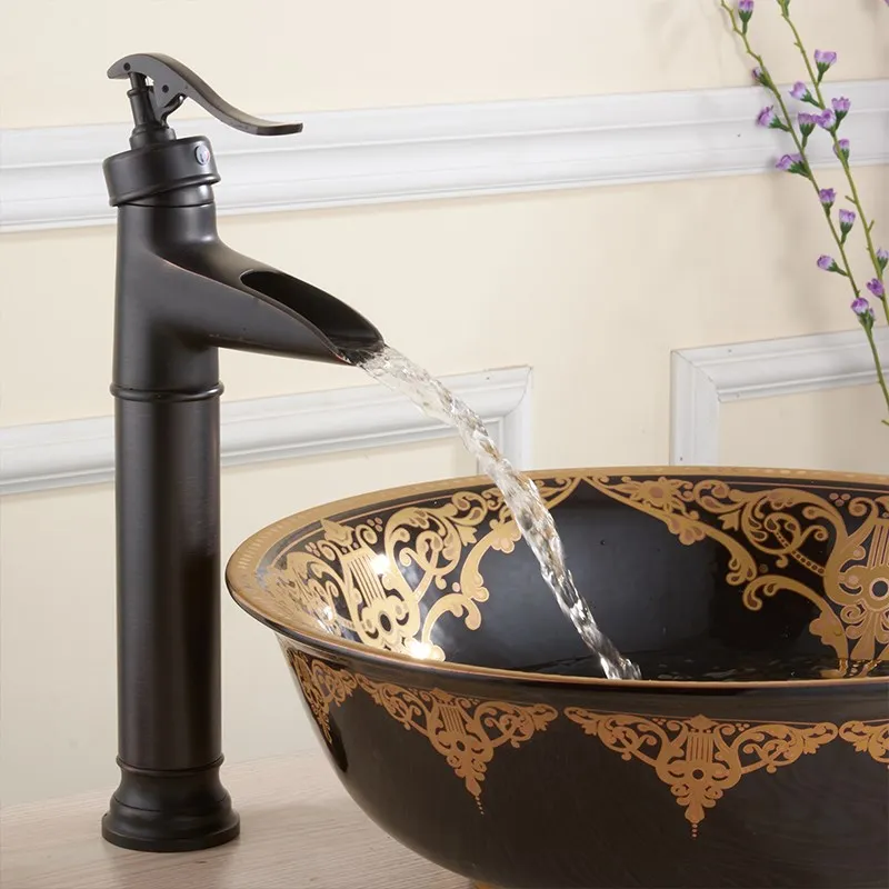 Basin-Faucets-Antique-Brass-Waterfall-Bathroom-vessel-Sink-Faucet-Single-Handle-Hole-Deck-Wash-Mixer-Water (1)