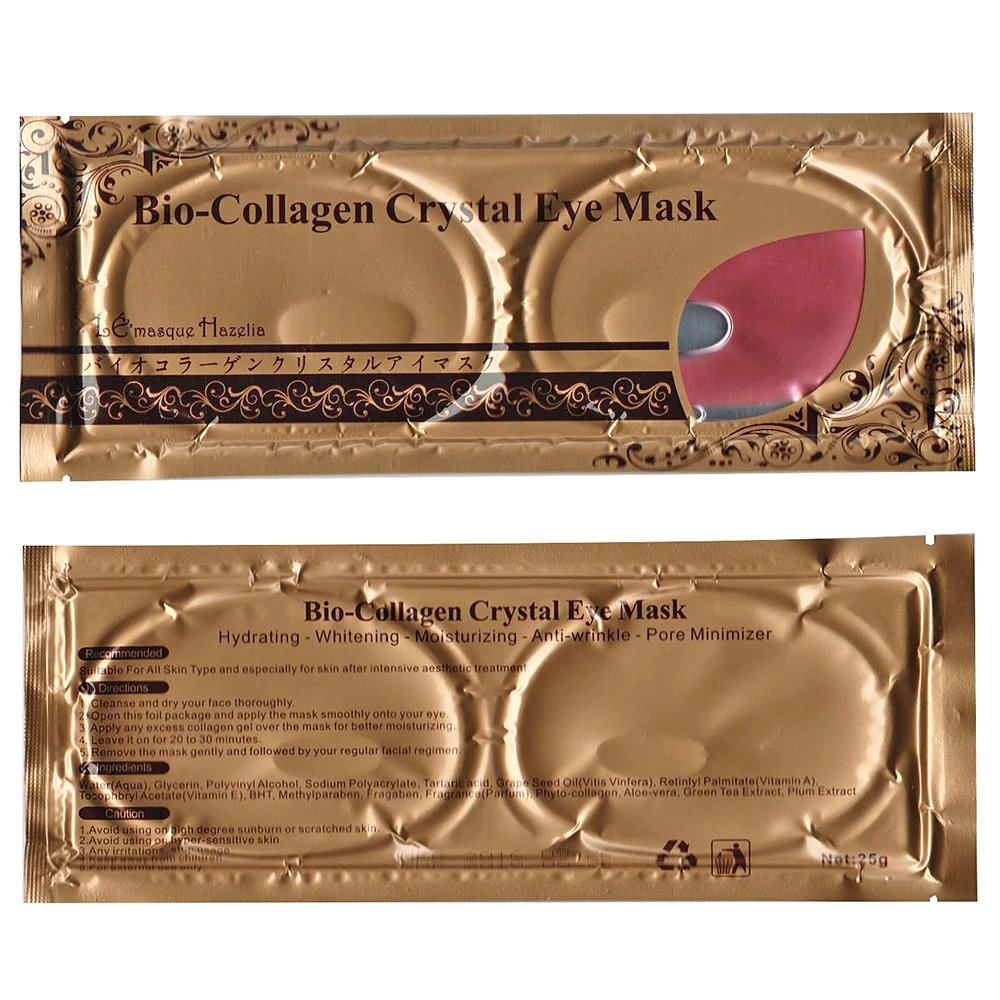 

10 packs/lot Dark Circle Removal Eye Mask Collagen Eye Circle Mask Red Wine Collagen Eye Mask