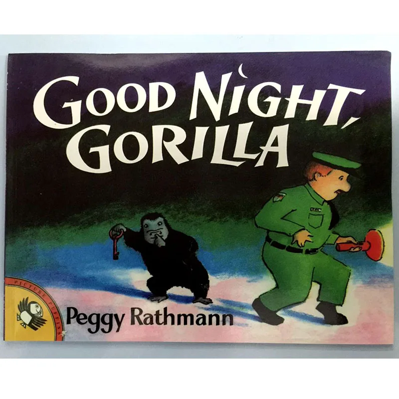 Книга с картинками на английском языке надписью Good Night Gorilla By Peggy Rathmann|Чтение| |